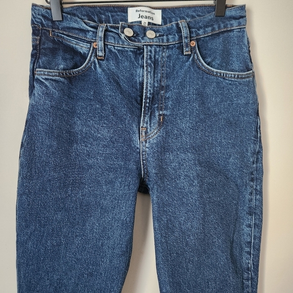 Reformation | Donna High Waist Raw Hem Bootcut Jeans in Amani - Size 28 - Picture 3 of 11